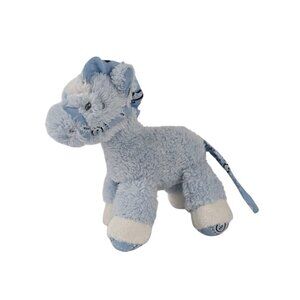 Aurora Baby Blue Horse Plush 6" Stuffed Animal Toy Rattle Bandana Lovey